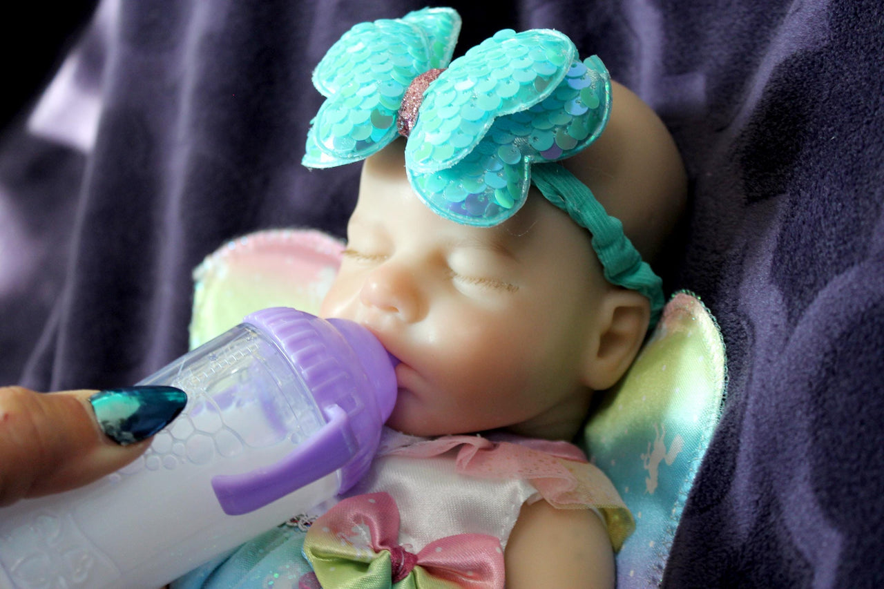 Silicone Baby Doll Full Body Reborn Preemie 13" 2.3lbs Platinum Silicone Dolls Realistic Real Lifelike Weighted Babies Ecoflex Bathtub Baby