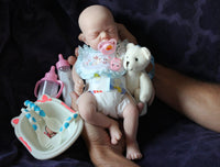 Thumbnail for Realistic Real Lifelike 12" Full Silicone Baby Doll Body Reborn Preemie 2.6lbs Platinum Silicone Dolls Weighted Babies Ecoflex Bathtub Kids