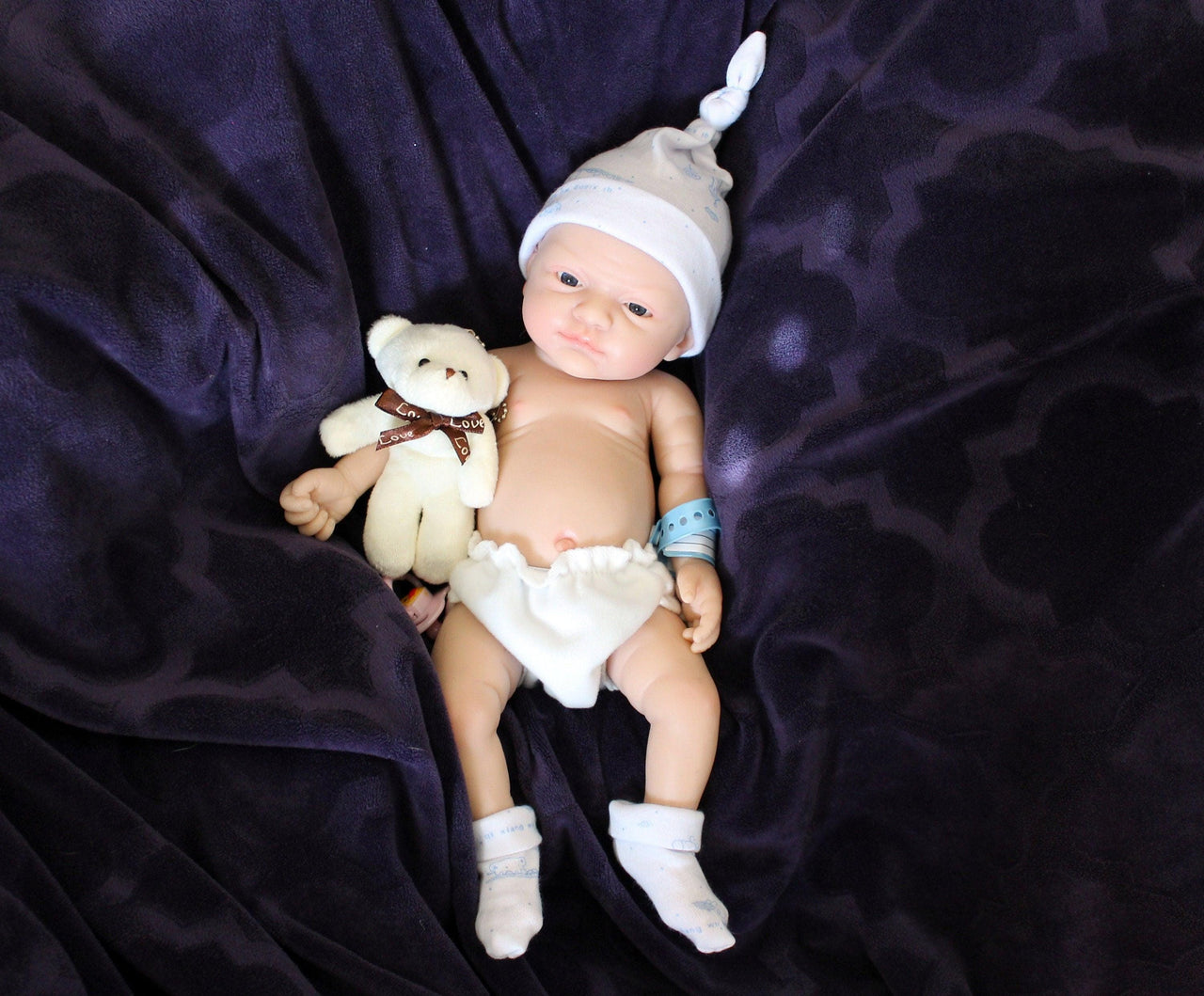 Realistic Real Lifelike 12&quot; Full Silicone Baby Doll Body Reborn Preemie 2.6lbs Platinum Silicone Dolls Weighted Babies Ecoflex Bathtub Kids