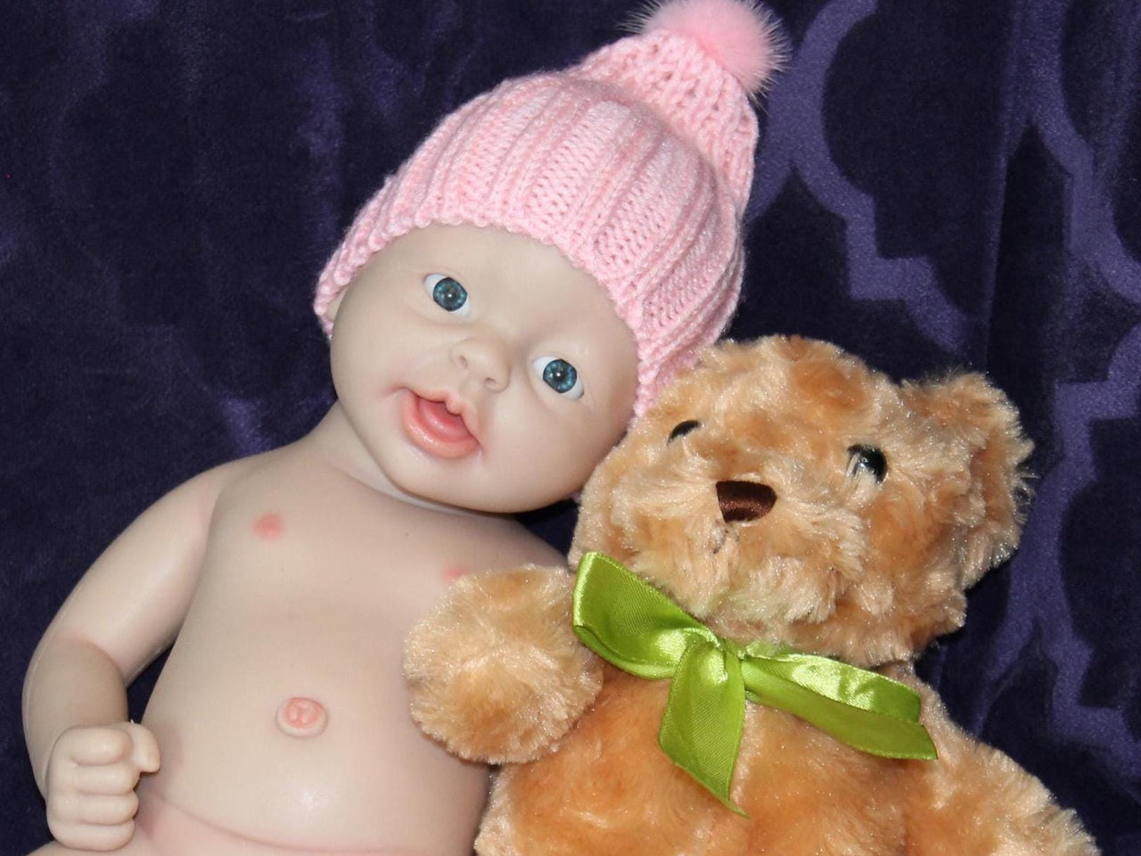 Full Silicone Doll Squishy Body Reborn Platinum Silicone Dolls Realistic Newborn Real Lifelike Weighted Babies Bathtub Baby 14 inches 3.5 pounds