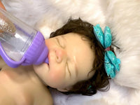 Thumbnail for pink polka dot 13 inch doll clothes, Silicone Baby Doll Full Body Reborn Preemie 13 inch 2.3lbs Platinum Silicone Dolls Realistic Real Lifelike Weighted Babies Ecoflex Bathtub Baby
