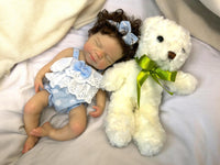 Thumbnail for pink polka dot 13 inch doll clothes, Silicone Baby Doll Full Body Reborn Preemie 13 inch 2.3lbs Platinum Silicone Dolls Realistic Real Lifelike Weighted Babies Ecoflex Bathtub Baby