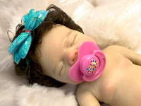 Thumbnail for pink polka dot 13 inch doll clothes, Silicone Baby Doll Full Body Reborn Preemie 13 inch 2.3lbs Platinum Silicone Dolls Realistic Real Lifelike Weighted Babies Ecoflex Bathtub Baby