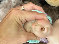 Thumbnail for pink polka dot 13 inch doll clothes, Silicone Baby Doll Full Body Reborn Preemie 13 inch 2.3lbs Platinum Silicone Dolls Realistic Real Lifelike Weighted Babies Ecoflex Bathtub Baby