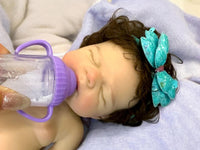 Thumbnail for pink polka dot 13 inch doll clothes, Silicone Baby Doll Full Body Reborn Preemie 13 inch 2.3lbs Platinum Silicone Dolls Realistic Real Lifelike Weighted Babies Ecoflex Bathtub Baby