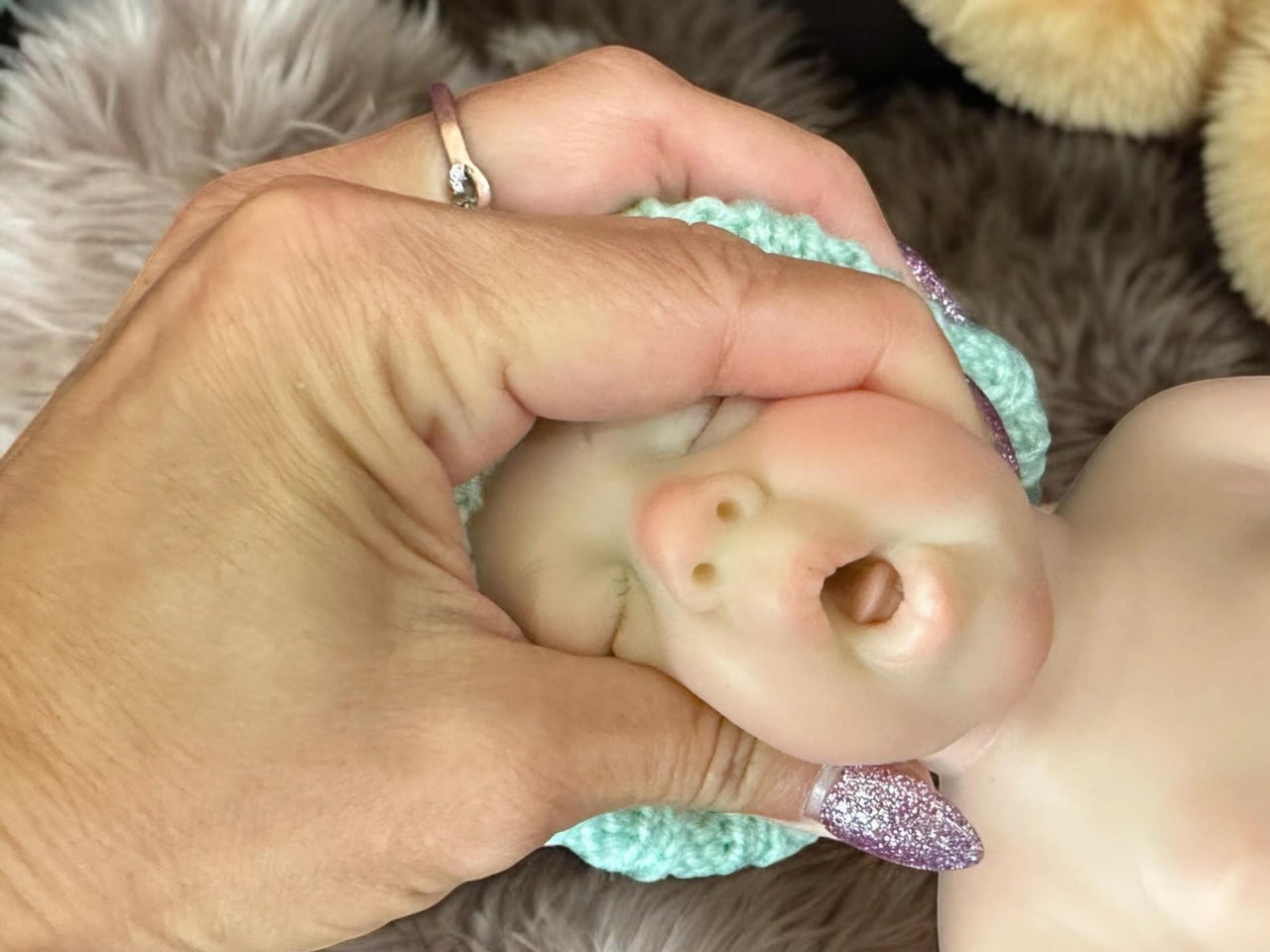pink polka dot 13 inch doll clothes, Silicone Baby Doll Full Body Reborn Preemie 13 inch 2.3lbs Platinum Silicone Dolls Realistic Real Lifelike Weighted Babies Ecoflex Bathtub Baby