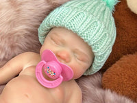 Thumbnail for pink polka dot 13 inch doll clothes, Silicone Baby Doll Full Body Reborn Preemie 13 inch 2.3lbs Platinum Silicone Dolls Realistic Real Lifelike Weighted Babies Ecoflex Bathtub Baby