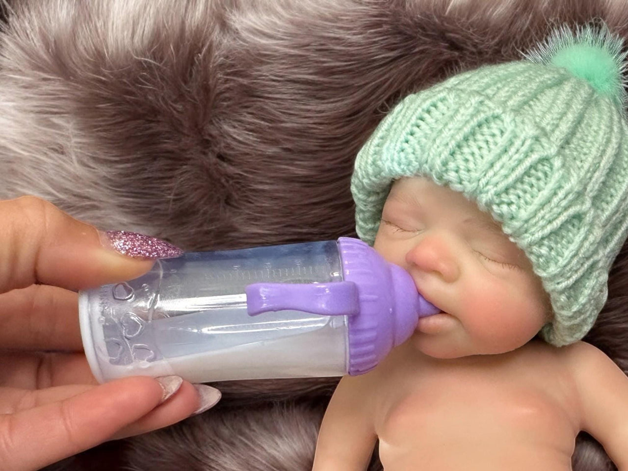 pink polka dot 13 inch doll clothes, Silicone Baby Doll Full Body Reborn Preemie 13 inch 2.3lbs Platinum Silicone Dolls Realistic Real Lifelike Weighted Babies Ecoflex Bathtub Baby