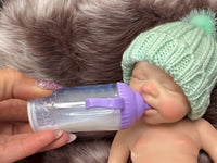 Thumbnail for pink polka dot 13 inch doll clothes, Silicone Baby Doll Full Body Reborn Preemie 13 inch 2.3lbs Platinum Silicone Dolls Realistic Real Lifelike Weighted Babies Ecoflex Bathtub Baby