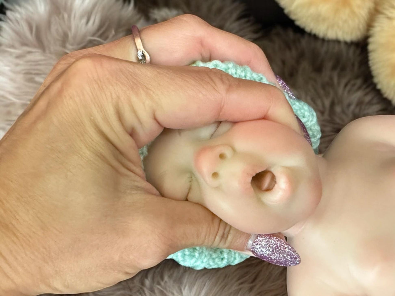 pink polka dot 13 inch doll clothes, Silicone Baby Doll Full Body Reborn Preemie 13 inch 2.3lbs Platinum Silicone Dolls Realistic Real Lifelike Weighted Babies Ecoflex Bathtub Baby
