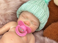 Thumbnail for pink polka dot 13 inch doll clothes, Silicone Baby Doll Full Body Reborn Preemie 13 inch 2.3lbs Platinum Silicone Dolls Realistic Real Lifelike Weighted Babies Ecoflex Bathtub Baby