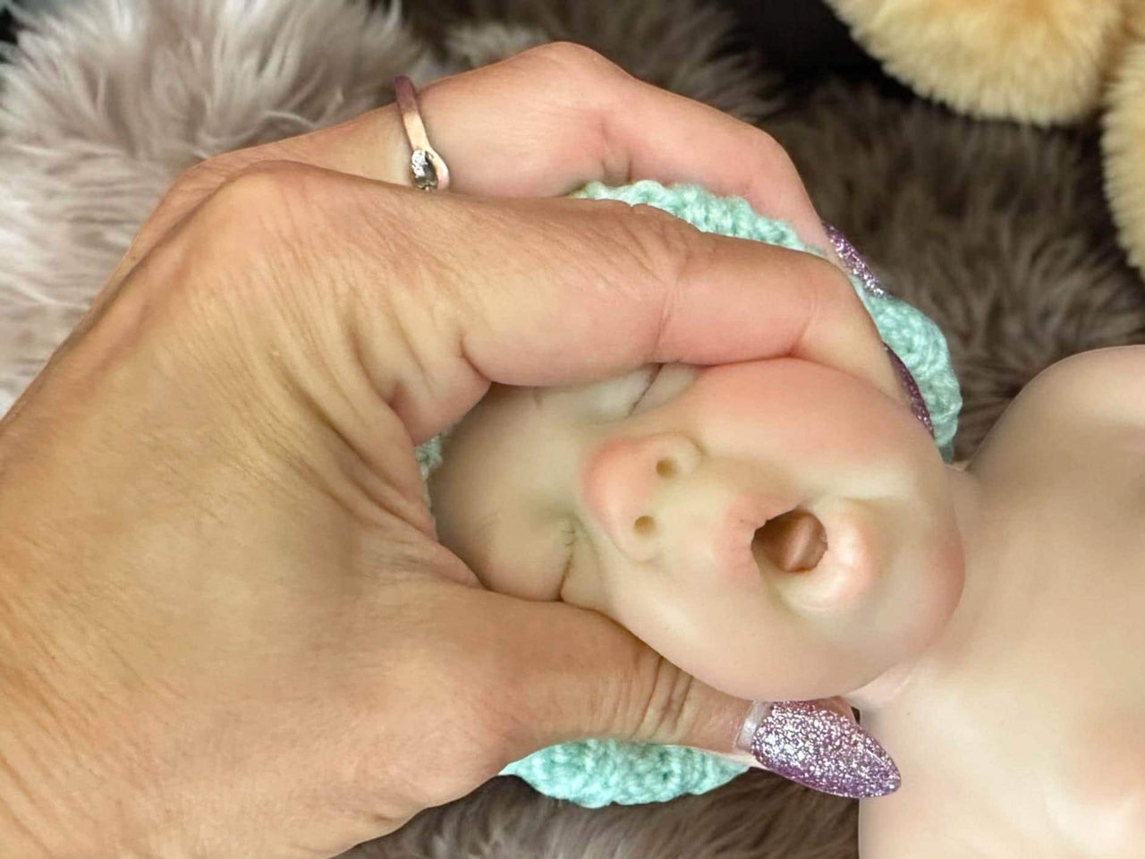 pink polka dot 13 inch doll clothes, Silicone Baby Doll Full Body Reborn Preemie 13 inch 2.3lbs Platinum Silicone Dolls Realistic Real Lifelike Weighted Babies Ecoflex Bathtub Baby