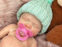 Thumbnail for pink polka dot 13 inch doll clothes, Silicone Baby Doll Full Body Reborn Preemie 13 inch 2.3lbs Platinum Silicone Dolls Realistic Real Lifelike Weighted Babies Ecoflex Bathtub Baby