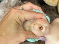 Thumbnail for pink polka dot 13 inch doll clothes, Silicone Baby Doll Full Body Reborn Preemie 13 inch 2.3lbs Platinum Silicone Dolls Realistic Real Lifelike Weighted Babies Ecoflex Bathtub Baby
