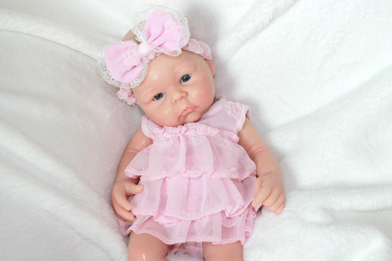 Affordable Full Silicone Doll – Realistic 12" Preemie Reborn Baby with Lifelike Details - Squishy Body Reborn Platinum Silicone Dolls