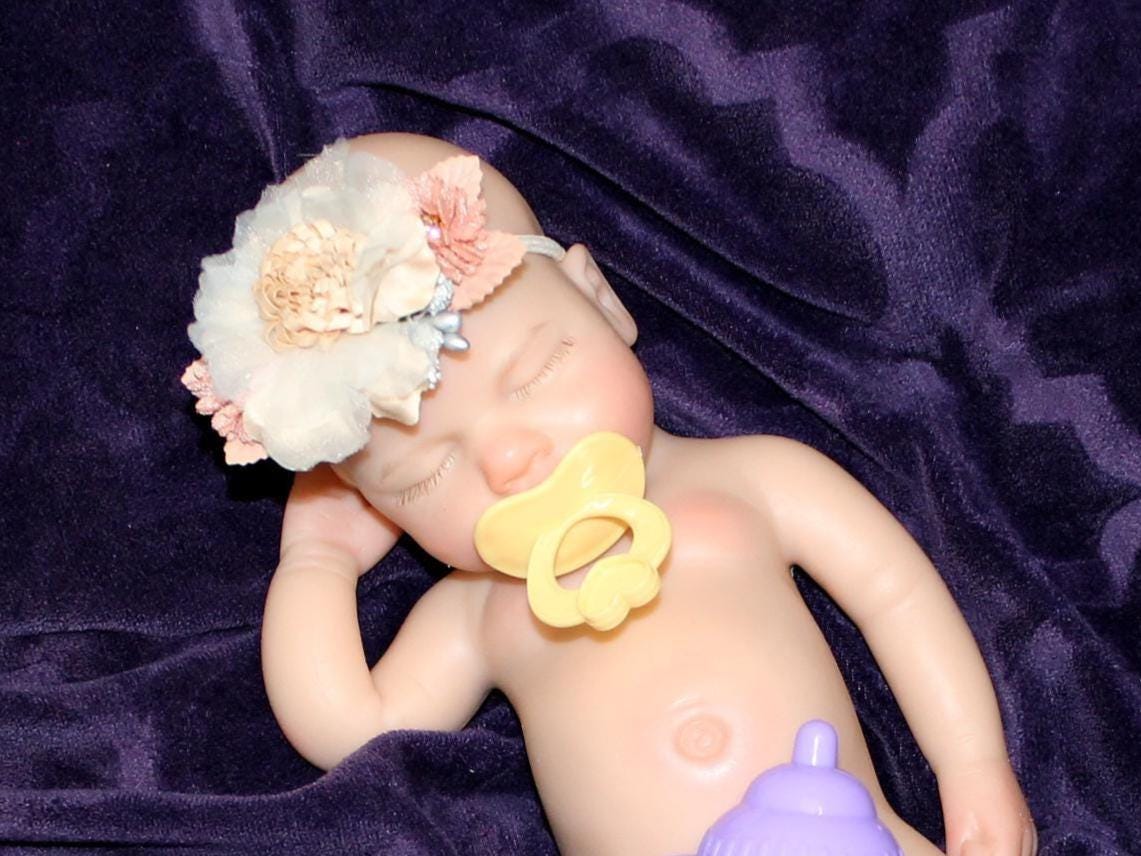 Silicone Baby Doll Full Body Reborn Preemie 13&quot; 2.3lbs Platinum Silicone Dolls Realistic Real Lifelike Weighted Babies Ecoflex Bathtub Baby