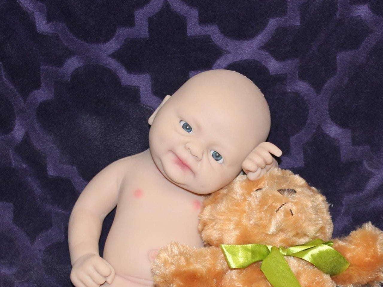 Full Silicone Doll Squishy Body Reborn Platinum Silicone Dolls Realistic Newborn Real Lifelike Weighted Babies Bathtub Baby 14 inches 3.2 pounds