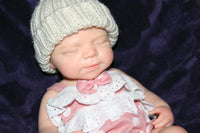 Thumbnail for pink polka dot 13 inch doll clothes, Silicone Baby Doll Full Body Reborn Preemie 13 inch 2.3lbs Platinum Silicone Dolls Realistic Real Lifelike Weighted Babies Ecoflex Bathtub Baby