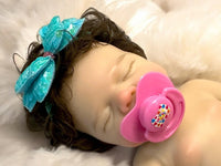 Thumbnail for pink polka dot 13 inch doll clothes, Silicone Baby Doll Full Body Reborn Preemie 13 inch 2.3lbs Platinum Silicone Dolls Realistic Real Lifelike Weighted Babies Ecoflex Bathtub Baby