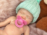 Thumbnail for pink polka dot 13 inch doll clothes, Silicone Baby Doll Full Body Reborn Preemie 13 inch 2.3lbs Platinum Silicone Dolls Realistic Real Lifelike Weighted Babies Ecoflex Bathtub Baby
