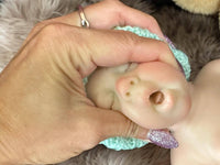 Thumbnail for pink polka dot 13 inch doll clothes, Silicone Baby Doll Full Body Reborn Preemie 13 inch 2.3lbs Platinum Silicone Dolls Realistic Real Lifelike Weighted Babies Ecoflex Bathtub Baby