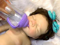 Thumbnail for pink polka dot 13 inch doll clothes, Silicone Baby Doll Full Body Reborn Preemie 13 inch 2.3lbs Platinum Silicone Dolls Realistic Real Lifelike Weighted Babies Ecoflex Bathtub Baby