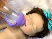 Thumbnail for pink polka dot 13 inch doll clothes, Silicone Baby Doll Full Body Reborn Preemie 13 inch 2.3lbs Platinum Silicone Dolls Realistic Real Lifelike Weighted Babies Ecoflex Bathtub Baby