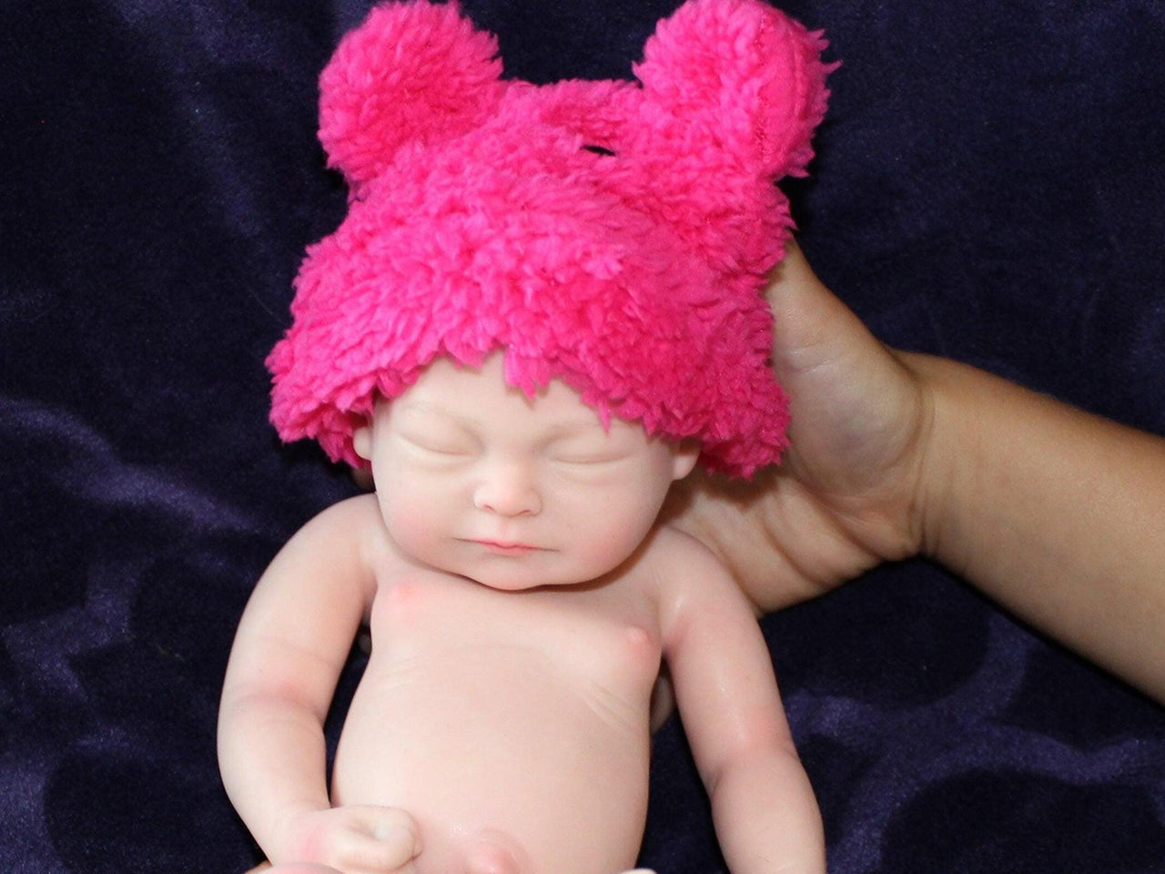 Preemie Silicone Dolls Realistic Real Lifelike Micro Mini Baby Doll Full Body Reborn 11&quot; 1.7lbs Platinum Weighted Babies Ecoflex Bathtub Fun Active