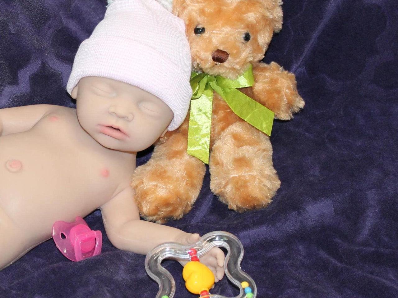 Full Silicone Doll Squishy Body Reborn Platinum Silicone Dolls Realistic Newborn Real Lifelike Weighted Babies Bathtub Baby 18&quot; 6.7 pounds