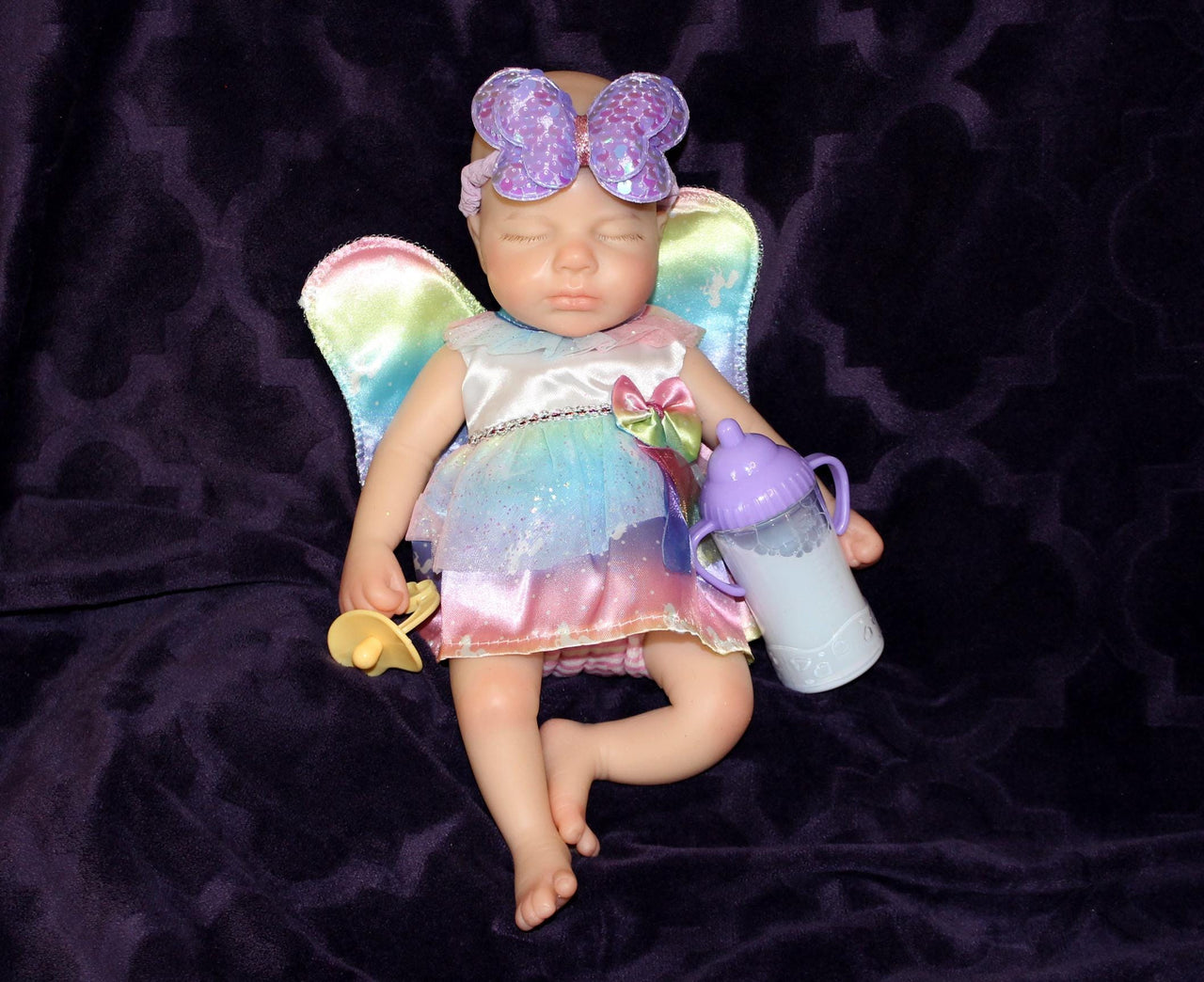 Silicone Baby Doll Full Body Reborn Preemie 13" 2.3lbs Platinum Silicone Dolls Realistic Real Lifelike Weighted Babies Ecoflex Bathtub Baby