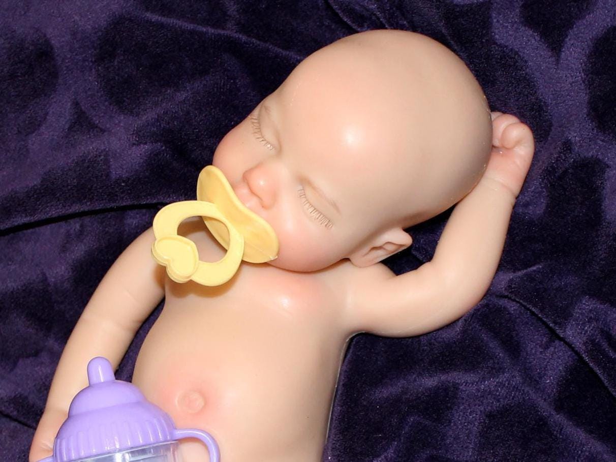 Silicone Baby Doll Full Body Reborn Preemie 13&quot; 2.3lbs Platinum Silicone Dolls Realistic Real Lifelike Weighted Babies Ecoflex Bathtub Baby