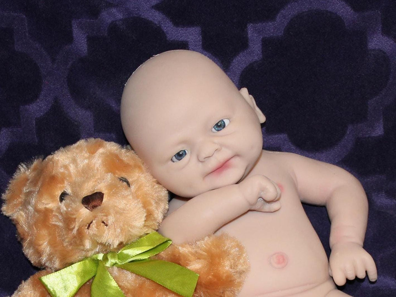 Full Silicone Doll Squishy Body Reborn Platinum Silicone Dolls Realistic Newborn Real Lifelike Weighted Babies Bathtub Baby 14 inches 3.2 pounds