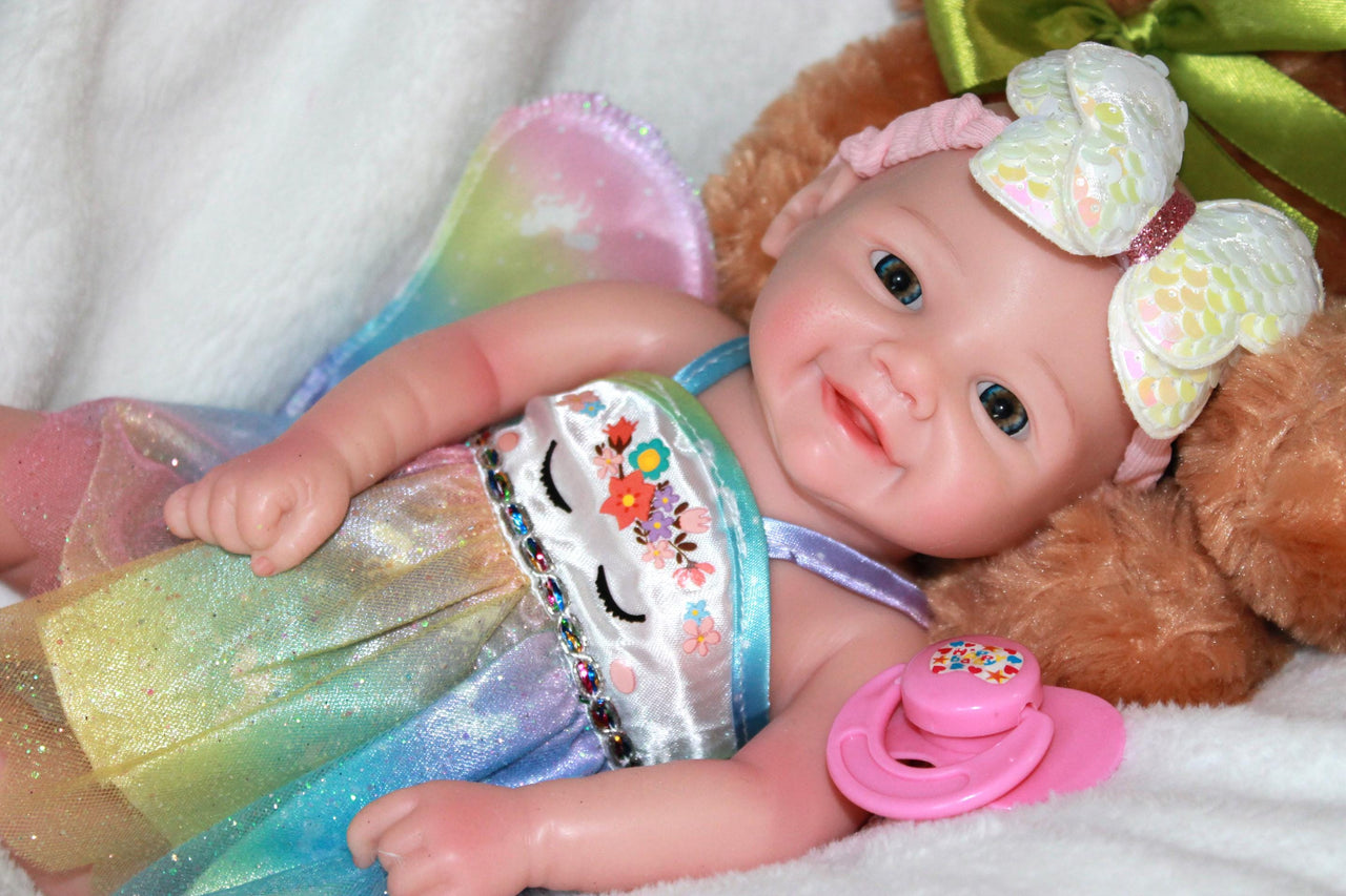 Lifelike 13" Silicone Baby Doll: Handmade Reborn Preemie