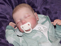 Thumbnail for A peaceful baby sleeping soundly, wrapped snugly in a soft blanket.