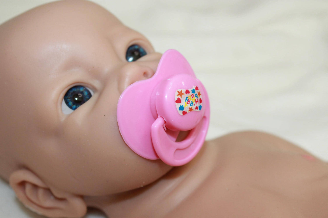 Mini Pacifier Custom Made for Preemie Dolls In My Shop, Custom Size Pink Paci