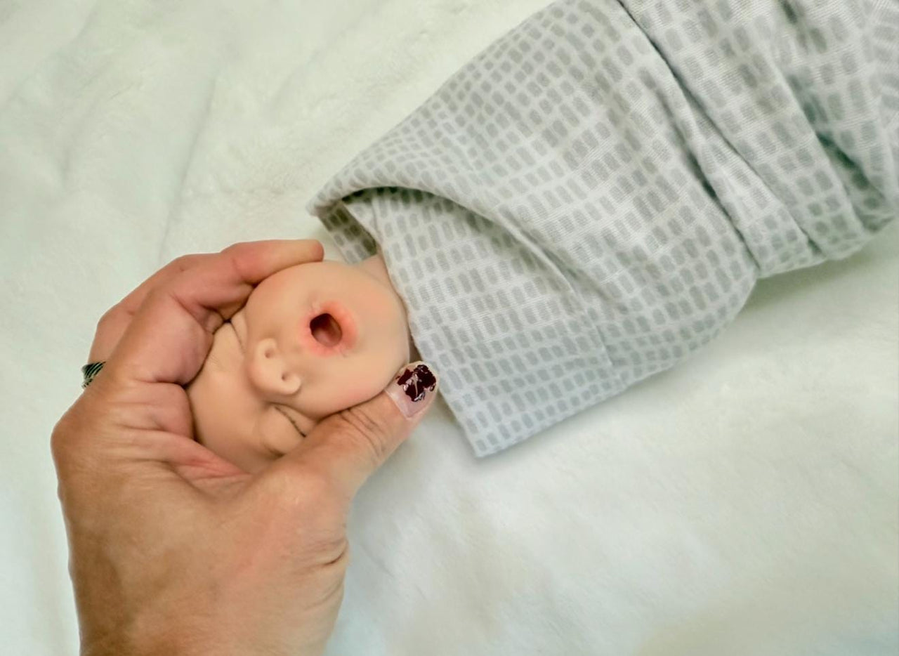 Realistic Silicone Reborn Baby Doll: 13" Preemie Size, Weighted