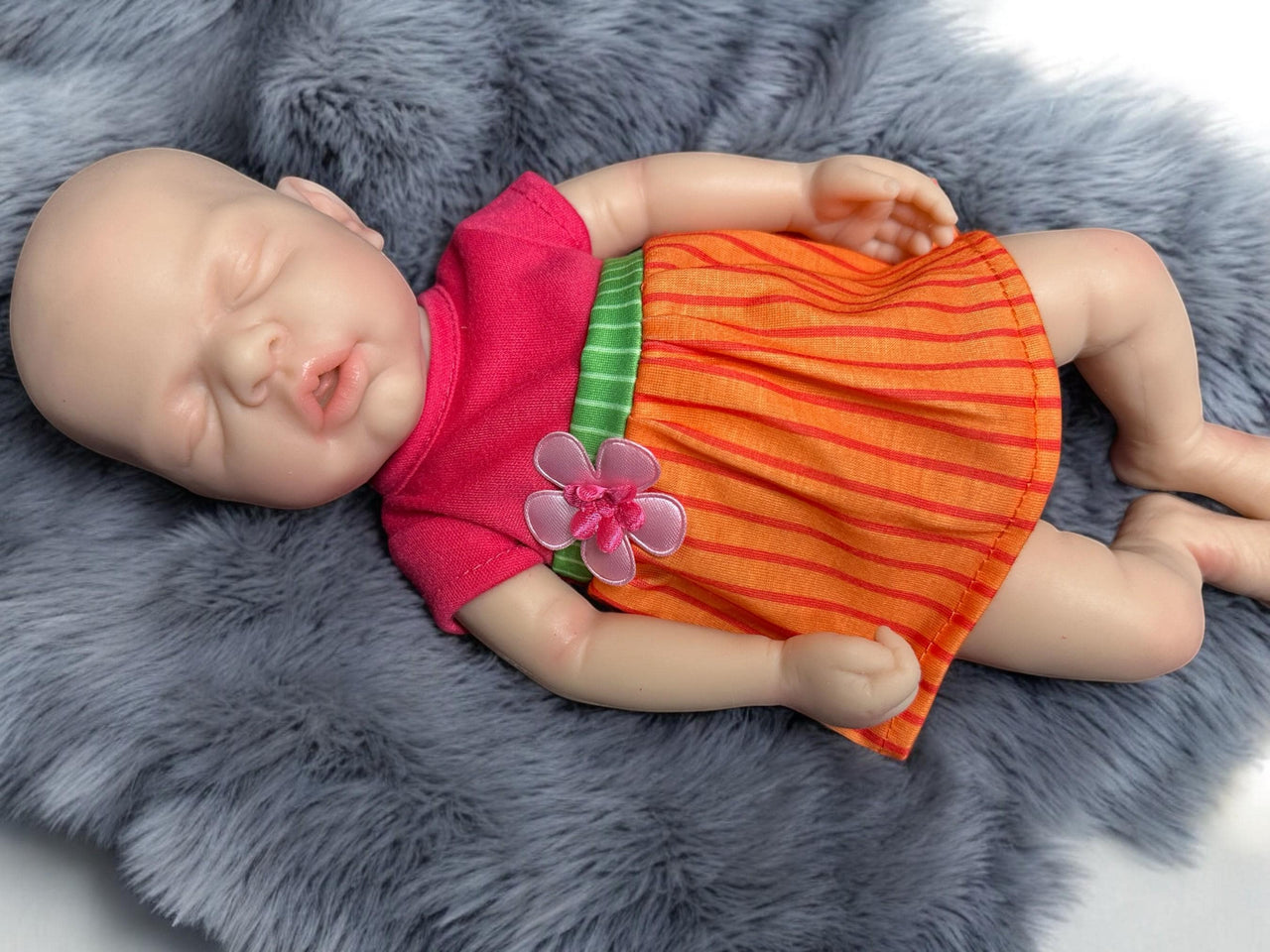 12" Preemie Full Silicone Reborn Doll – Squishy Platinum Silicone Body