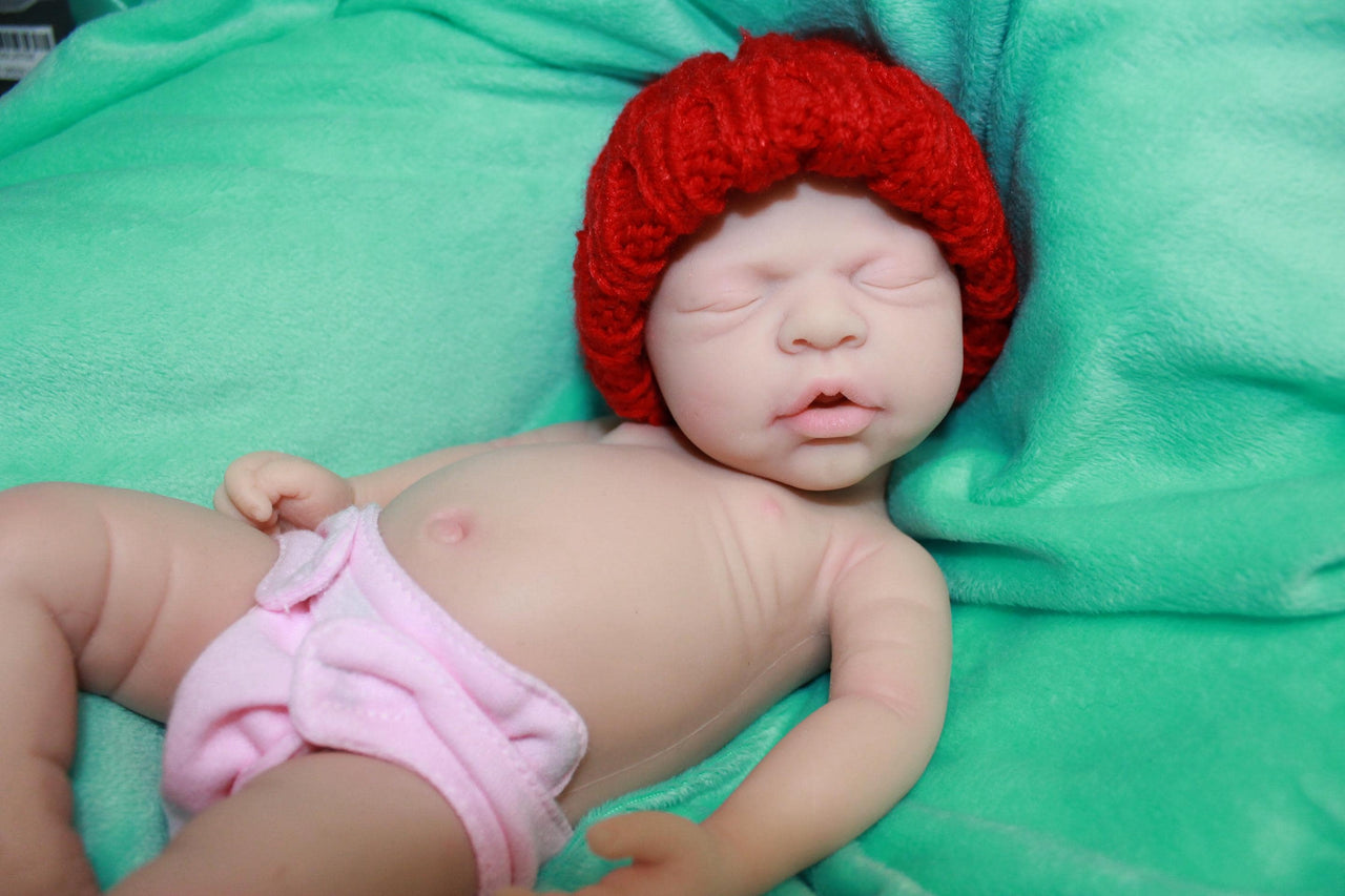 12" Preemie Full Silicone Reborn Doll – Squishy Platinum Silicone Body