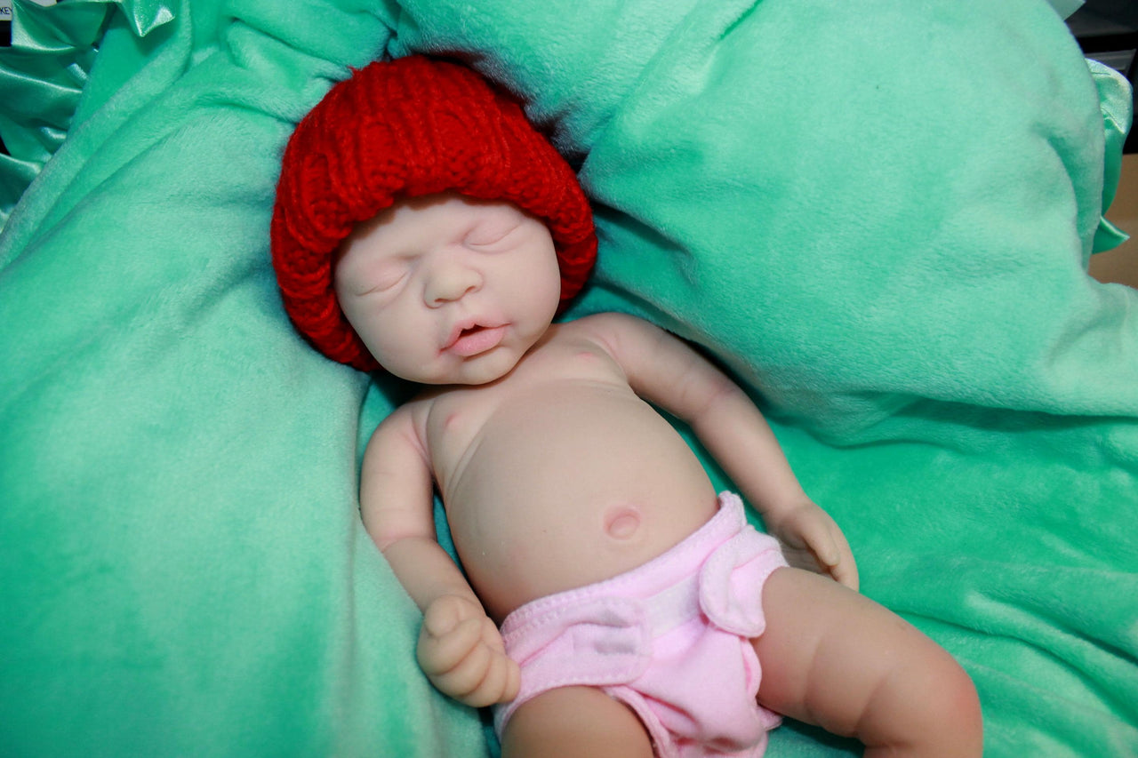 12" Preemie Full Silicone Reborn Doll – Squishy Platinum Silicone Body