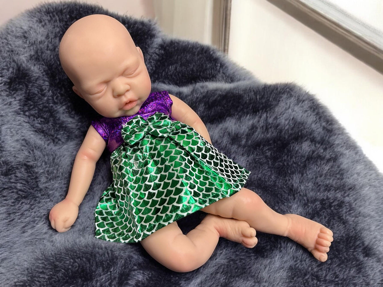 12" Preemie Full Silicone Reborn Doll – Squishy Platinum Silicone Body