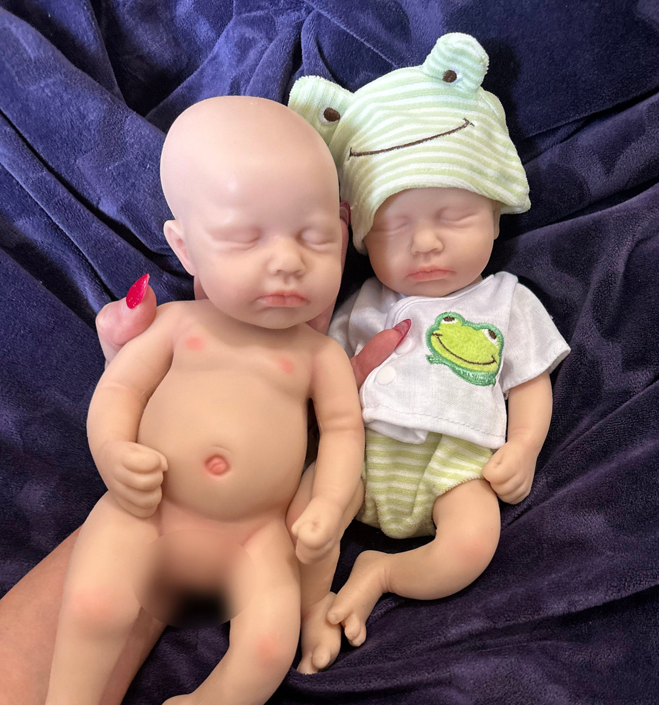 Silicone Baby Doll Full Body Reborn Preemie 12&quot; 2.6lbs Platinum Silicone Dolls Realistic Real Lifelike Weighted Babies Ecoflex Bathtub Baby