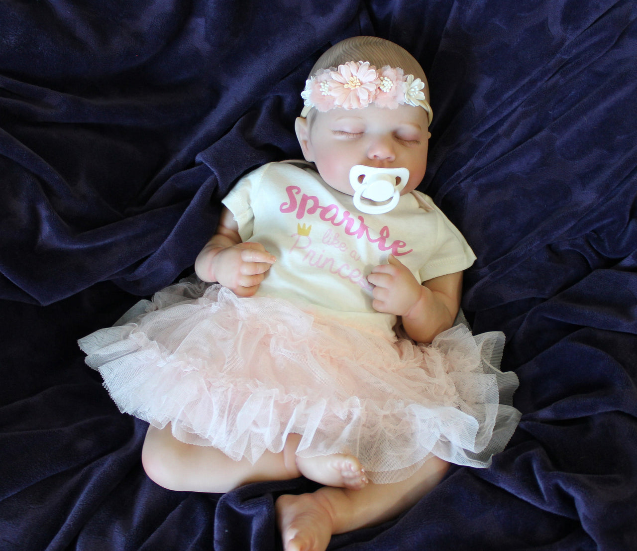 Sparkle Princess Dress, 8 Pounds Weighted Newborn, Lifelike Reborn Baby Doll 20 inch Baby Girl/Boy Soft Heavy Baby Dolls For Children Child Friendly First Play Dolls