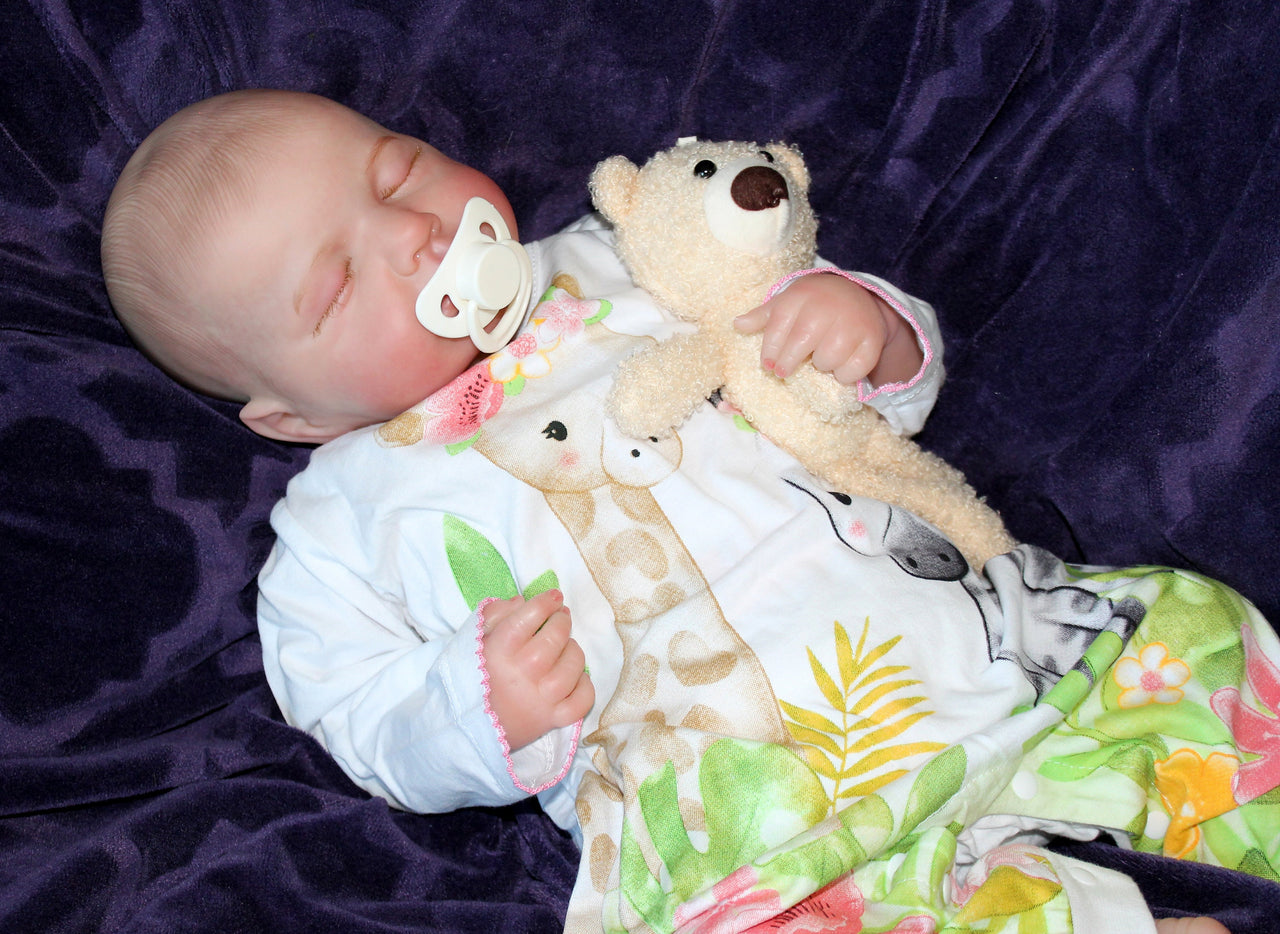 Lifelike Reborn Baby Doll 20” 2 6 7 8 Pounds Weighted Newborn Baby Heavy Baby Dolls For Children Child Friendly Gifts For Girls Blue Dress