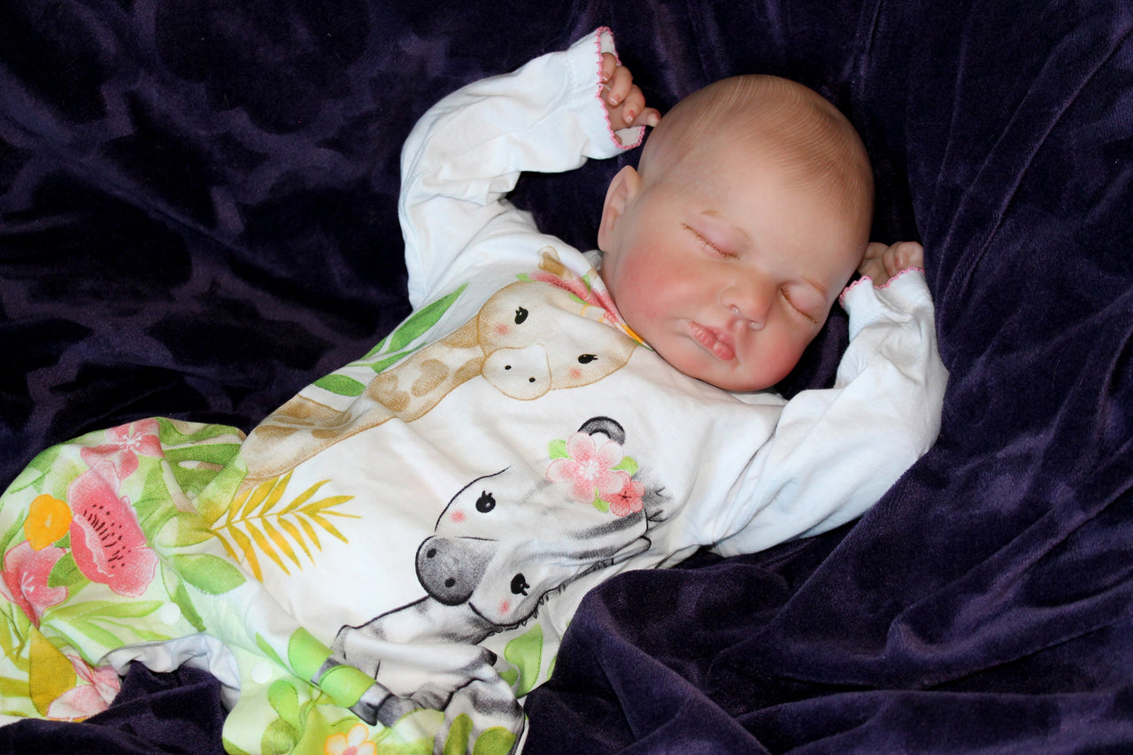 Lifelike Reborn Baby Doll 20” 2 6 7 8 Pounds Weighted Newborn Baby Heavy Baby Dolls For Children Child Friendly Gifts For Girls Blue Dress