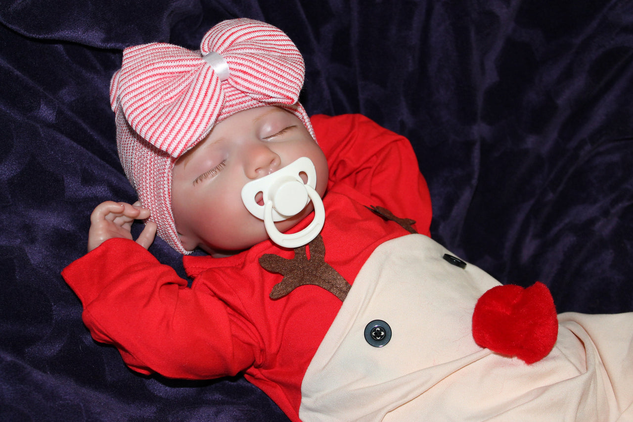 Christmas Reborn Baby Doll 20” 2 to 8 Pounds Weighted Newborn Lifelike Reborns Soft Heavy Baby Dolls Children Child Friendly Gifts For Girls