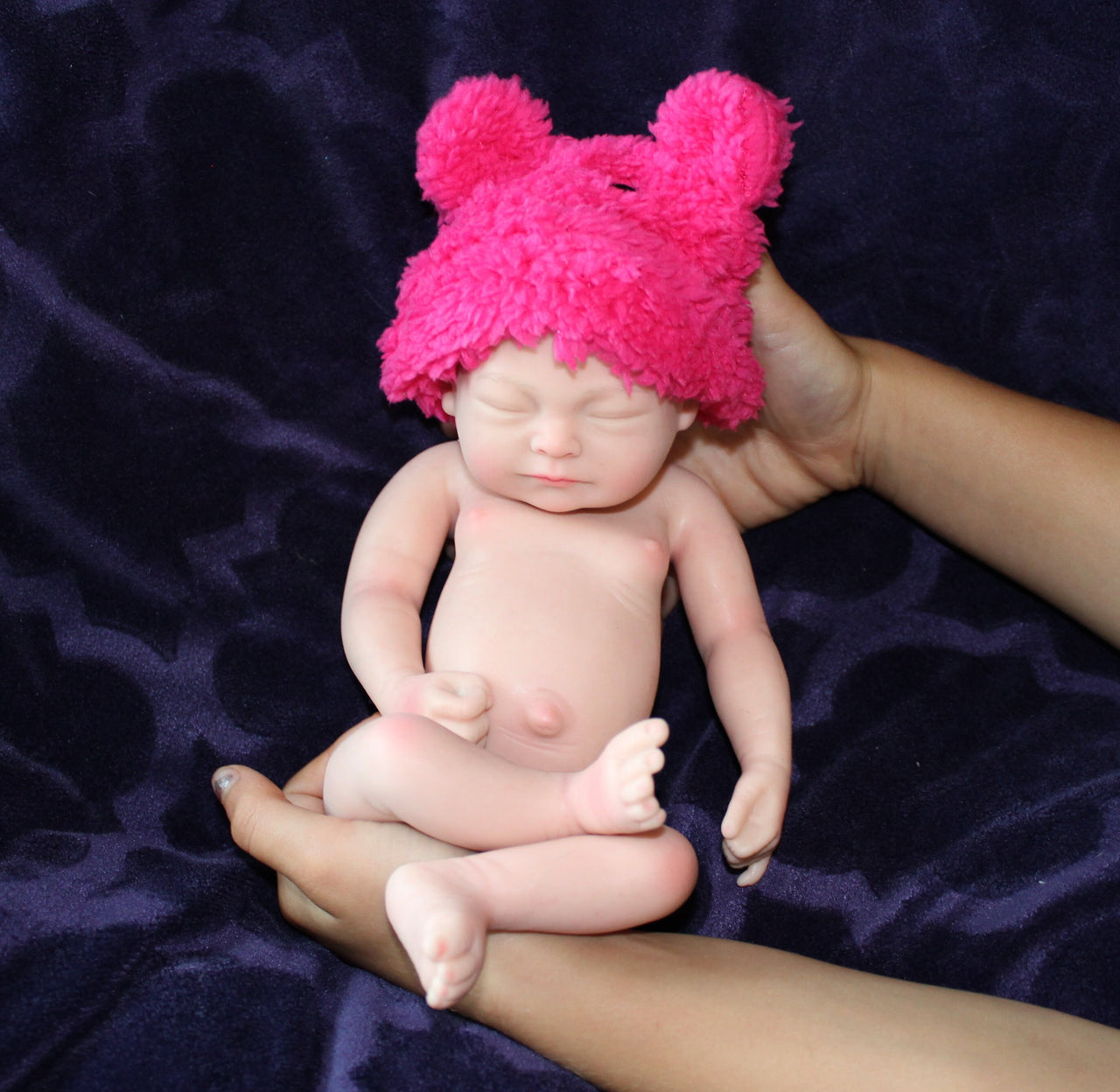 Preemie Silicone Dolls Realistic Real Lifelike Micro Mini Baby Doll Full Body Reborn 11&quot; 1.7lbs Platinum Weighted Babies Ecoflex Bathtub Fun Active