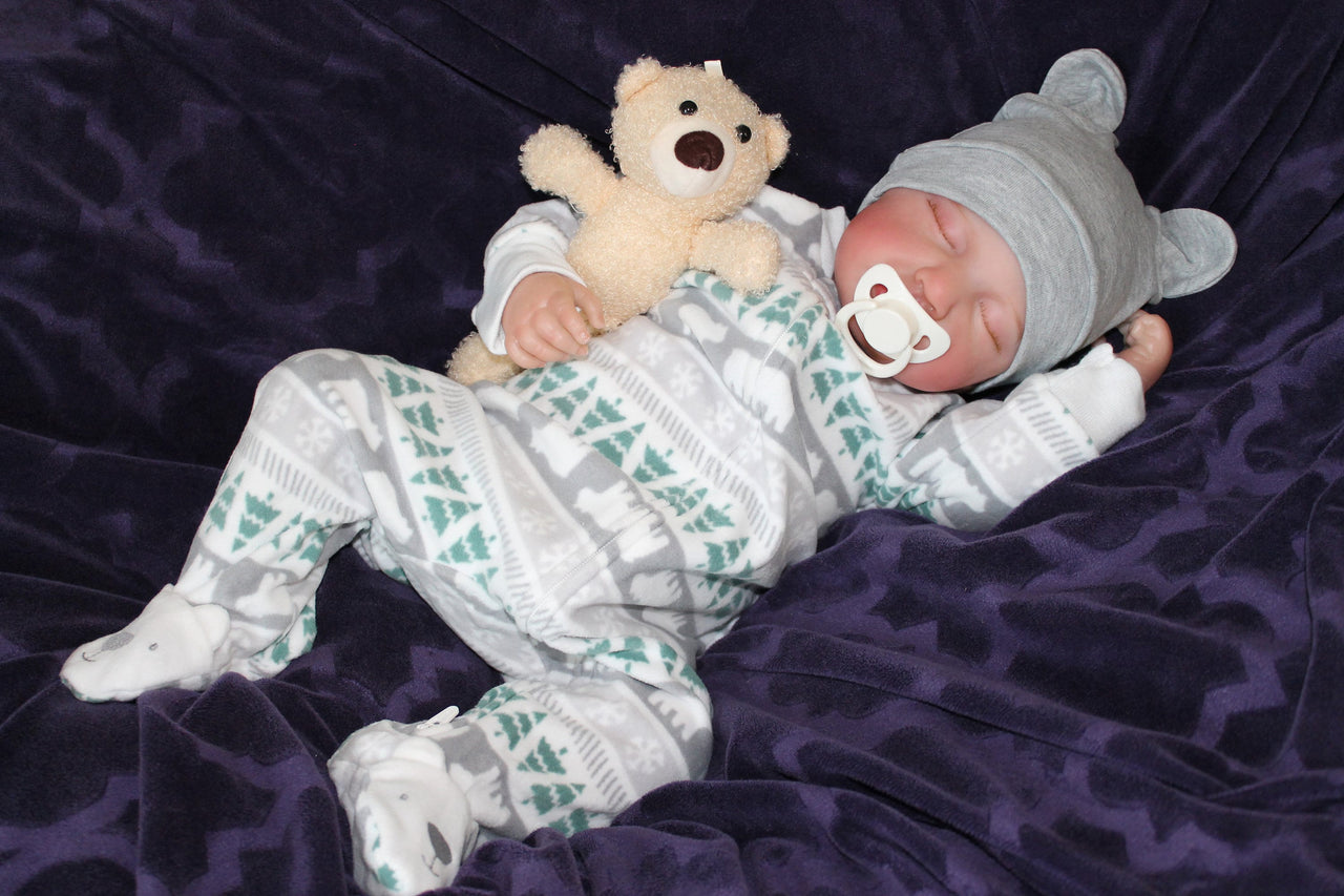 Carters fleece pajamas green alpine forest trees. Reborn Baby Doll Realistic Reborn Babies That Look Real Heavy Therapy Dolls Reborns Real Life Realistic Dolls Christmas Fleece Pajamas