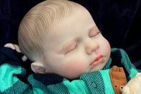 Thumbnail for 20" Reborn Therapy Baby Doll - Lifelike Weighted Newborn Plaid Christmas Outfit, Child-Friendly, Ideal for Realistic Play, Unique Xmas Gift Copy