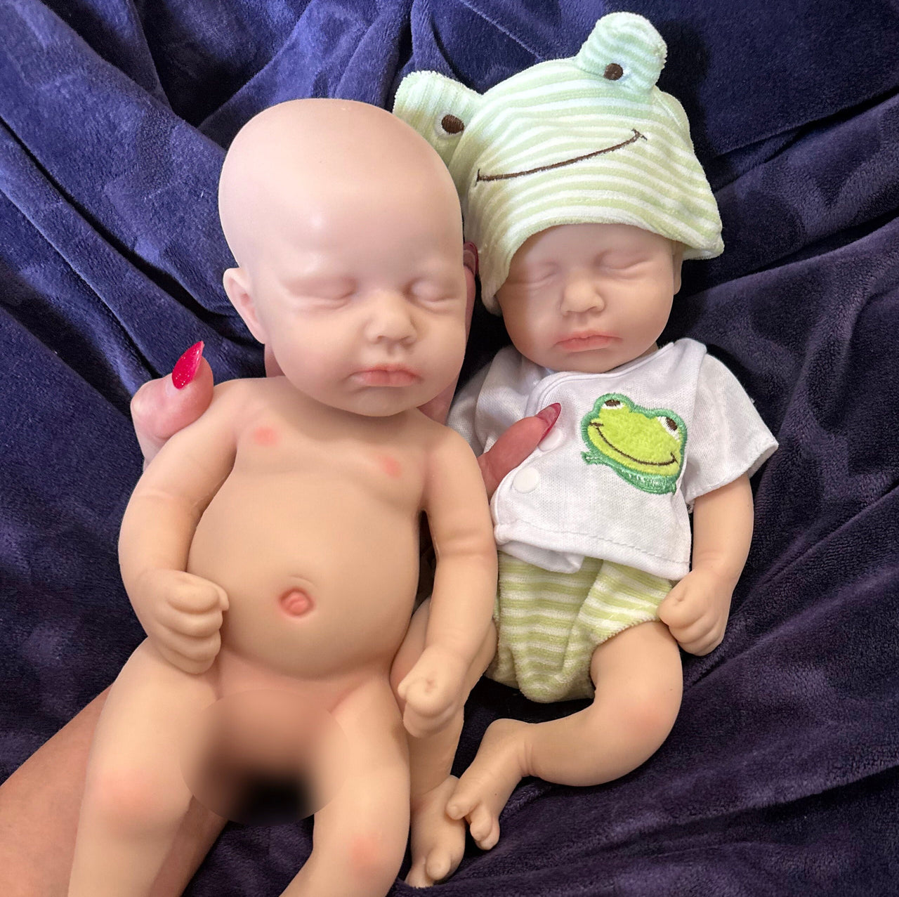 Silicone Baby Doll Full Body Reborn Preemie 12" 2.6lbs Platinum Silicone Dolls Realistic Real Lifelike Weighted Babies Ecoflex Bathtub Baby