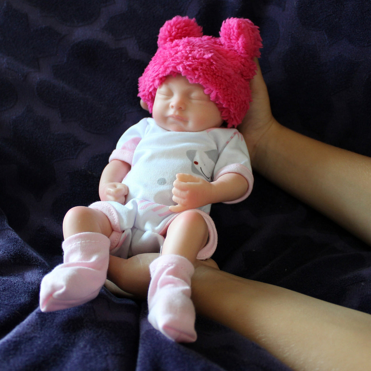 Preemie Silicone Dolls Realistic Real Lifelike Micro Mini Baby Doll Full Body Reborn 11" 1.7lbs Platinum Weighted Babies Ecoflex Bathtub Fun